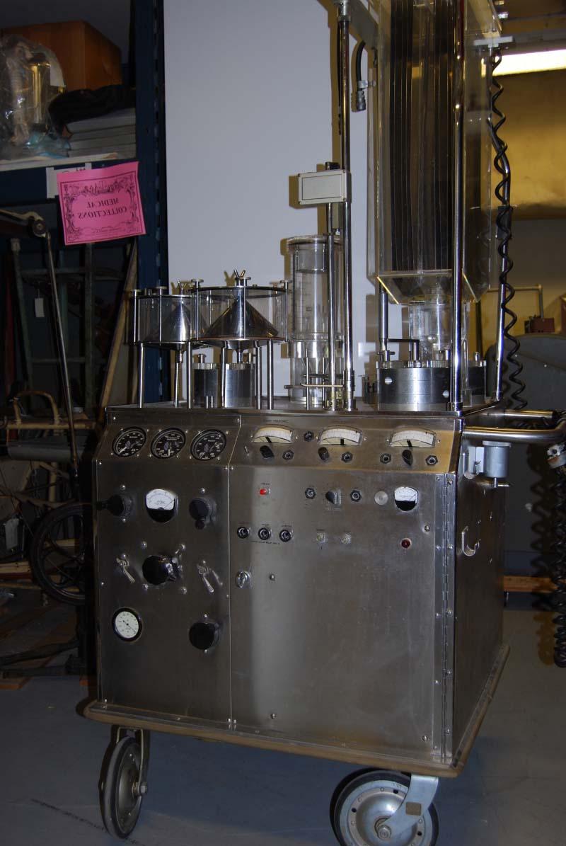 A model of the Mayo-Gibbon heart-lung machine. (Photo courtesy of National Museum of American History/Gift of Edwards Lifesciences)